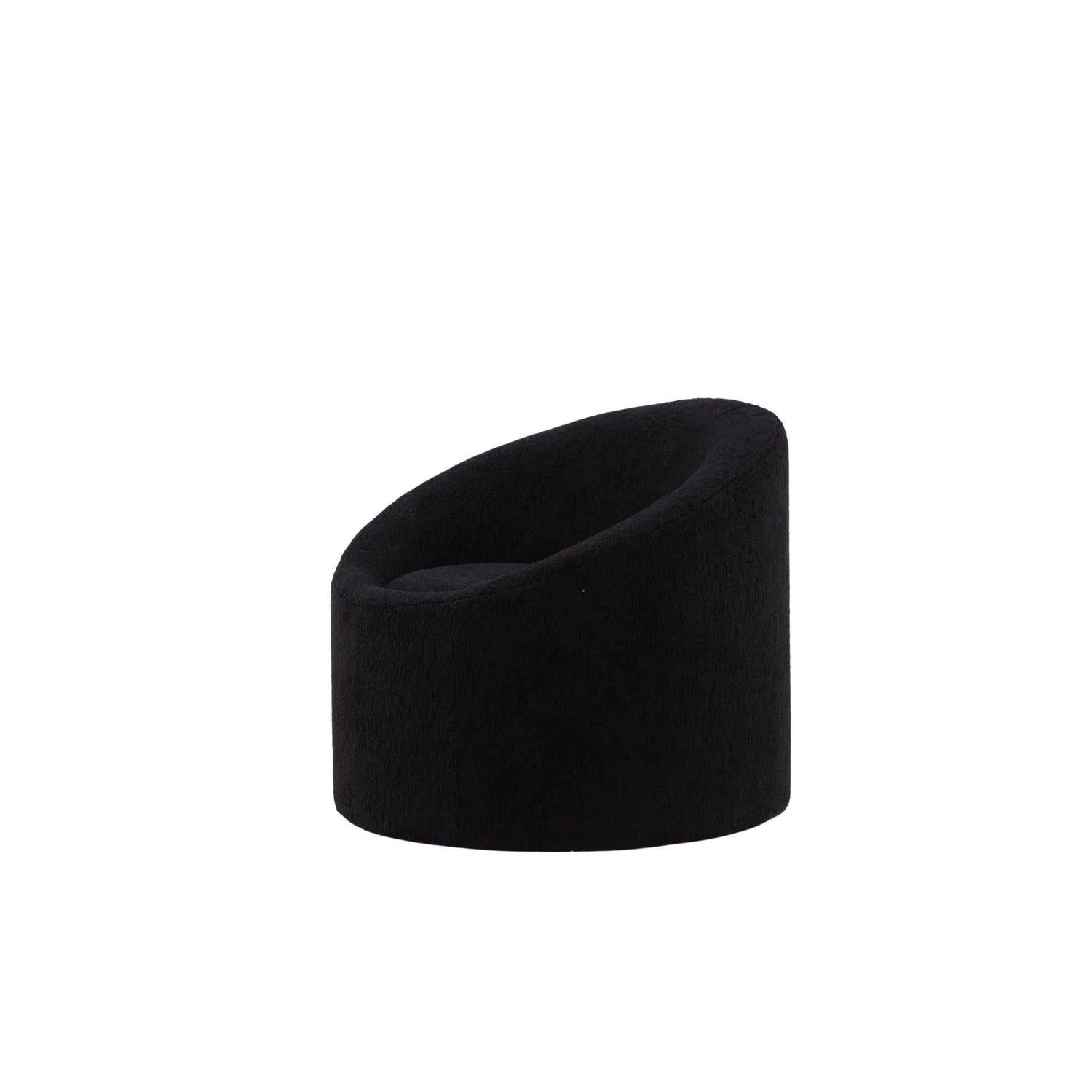 Sessel Warren aus Fleece - Schwarz-Sessel-Venture Home-le canapé