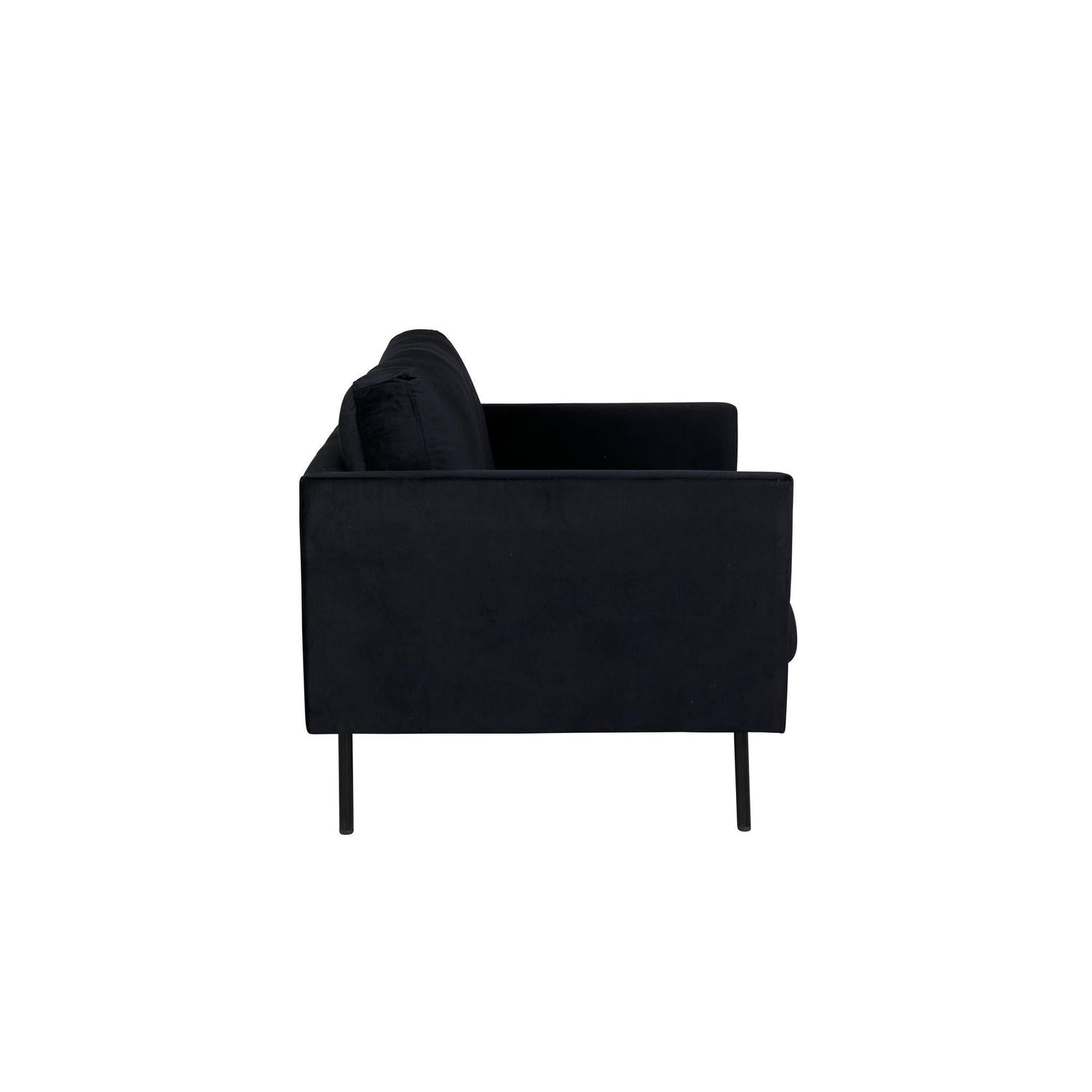 Sessel Zoom aus Samt - Schwarz-Sessel-Venture Home-le canapé