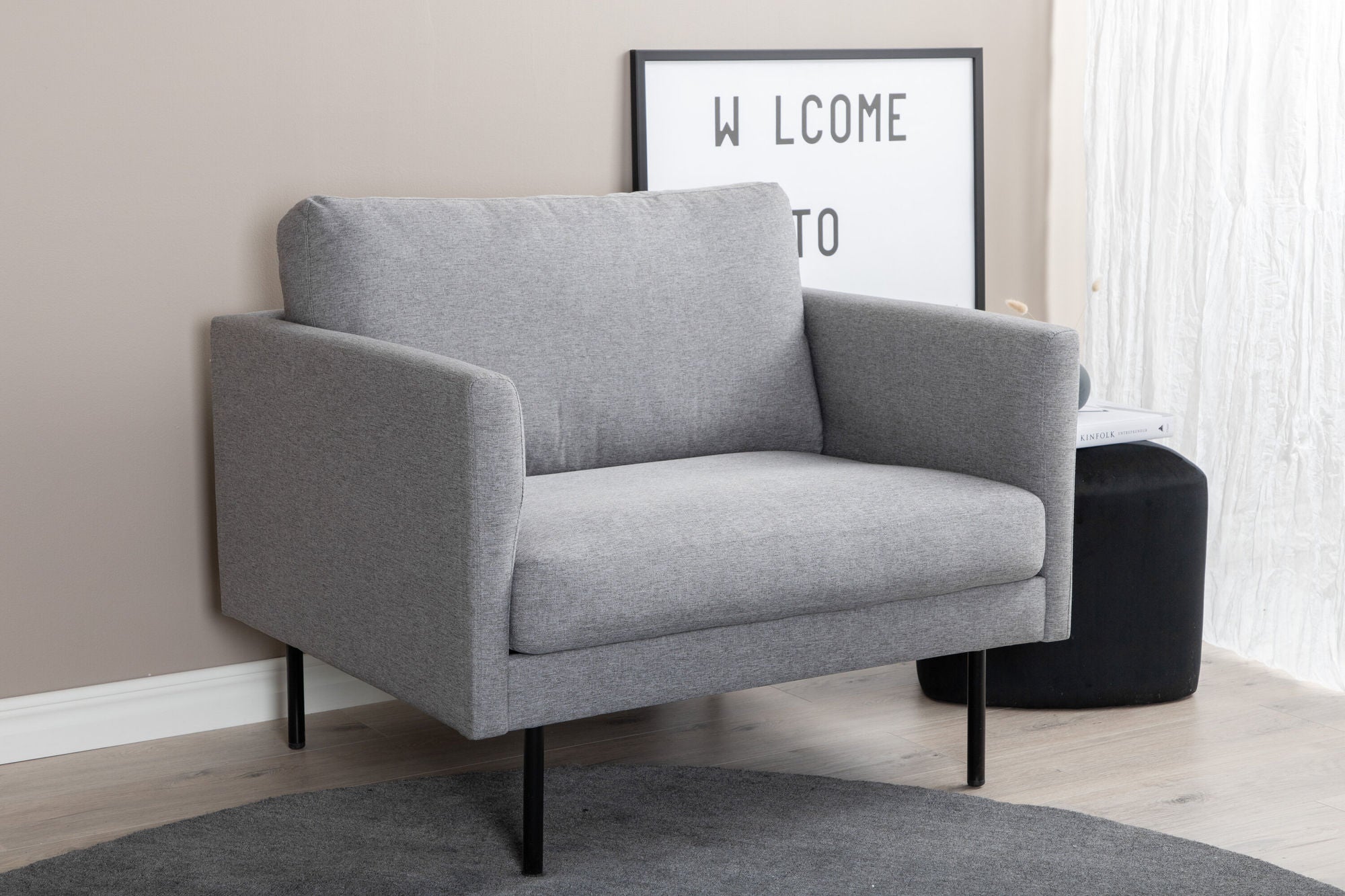 Sessel Zoom aus Stoff - Grau-Sessel-Venture Home-le canapé