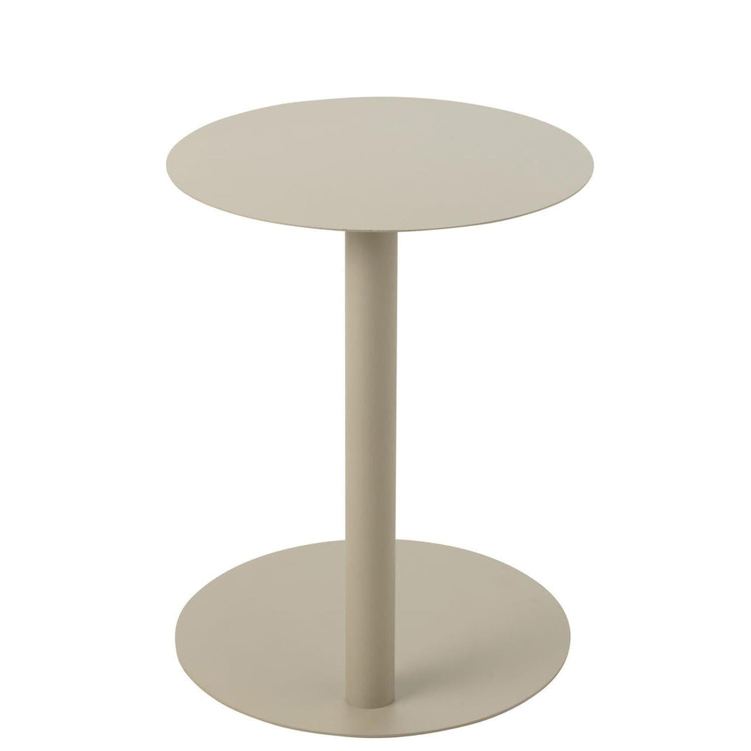Beistelltisch rund aus Metall - Beige-Beistelltisch-le canapé