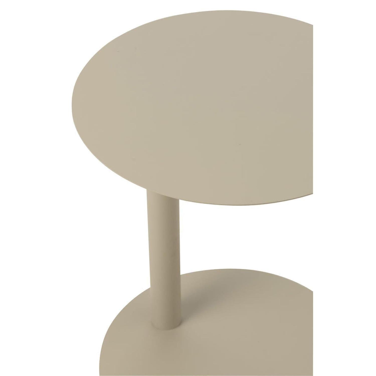 Beistelltisch rund aus Metall - Beige-Beistelltisch-le canapé