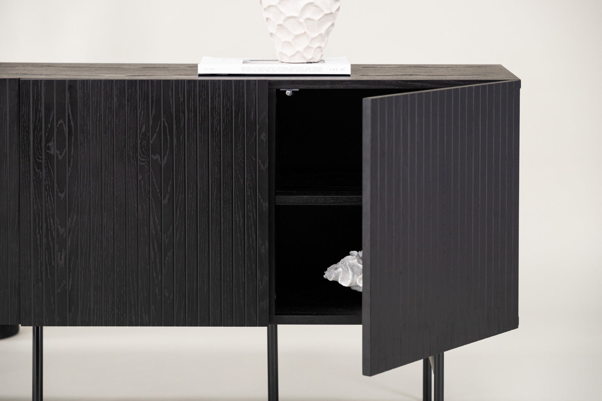 Sideboard Björkön 150cm - Schwarz-Sideboards-Vind-le canapé
