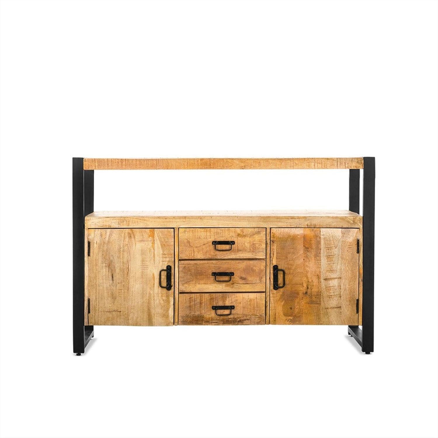 Sideboard Britt mit Schubladen und Türen 135cm - Hellbraun-Sideboards-Benoa-le canapé