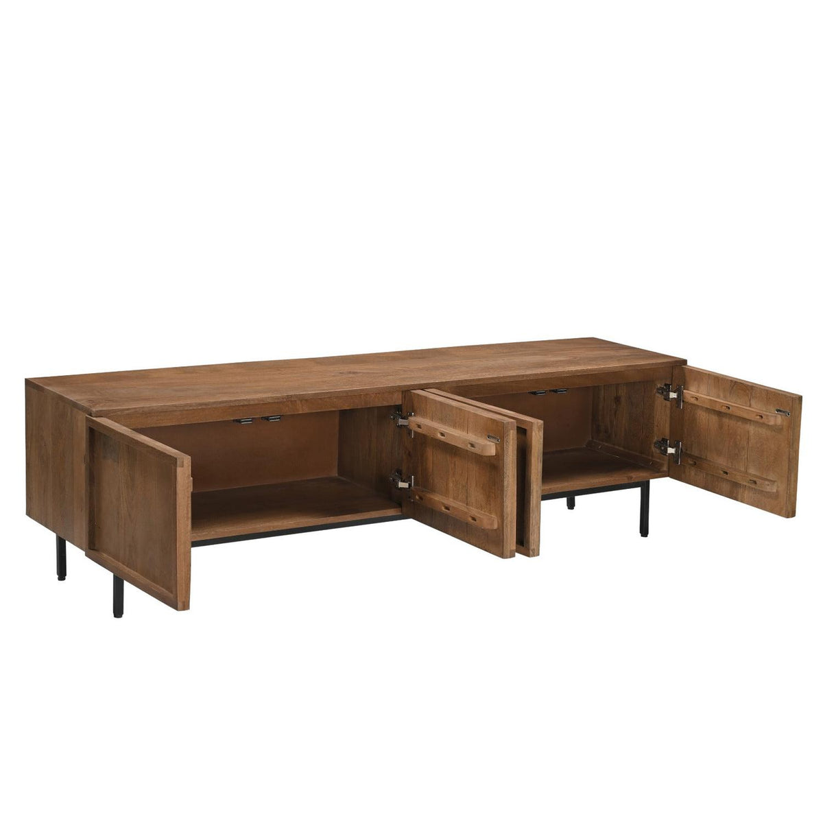 Sideboard Elan aus Mangoholz 180cm - Dunkelbraun-Sideboards-Livingfurn-le canapé