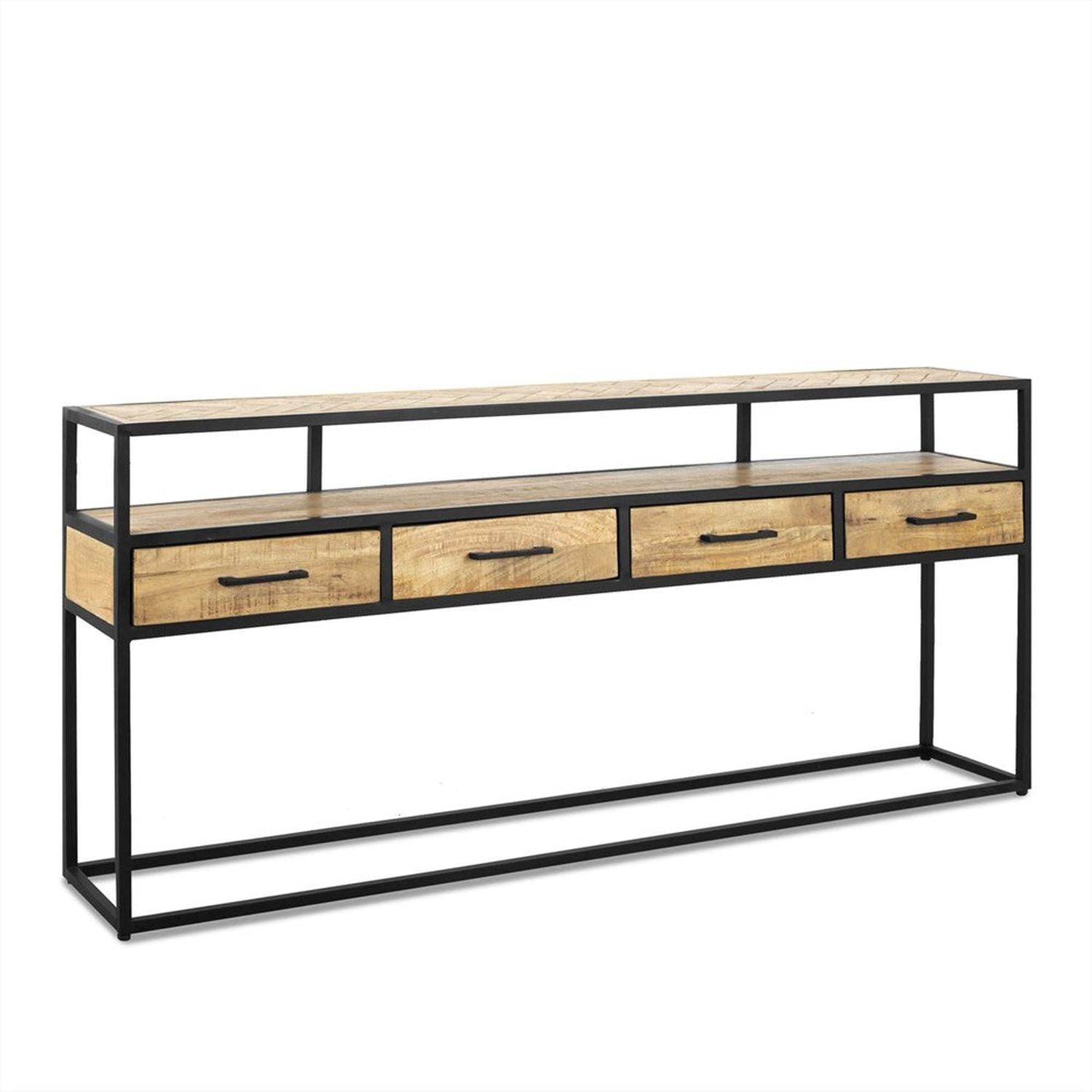 Sideboard Jax aus Mangoholz 180cm - Hellbraun-Sideboards-Benoa-le canapé