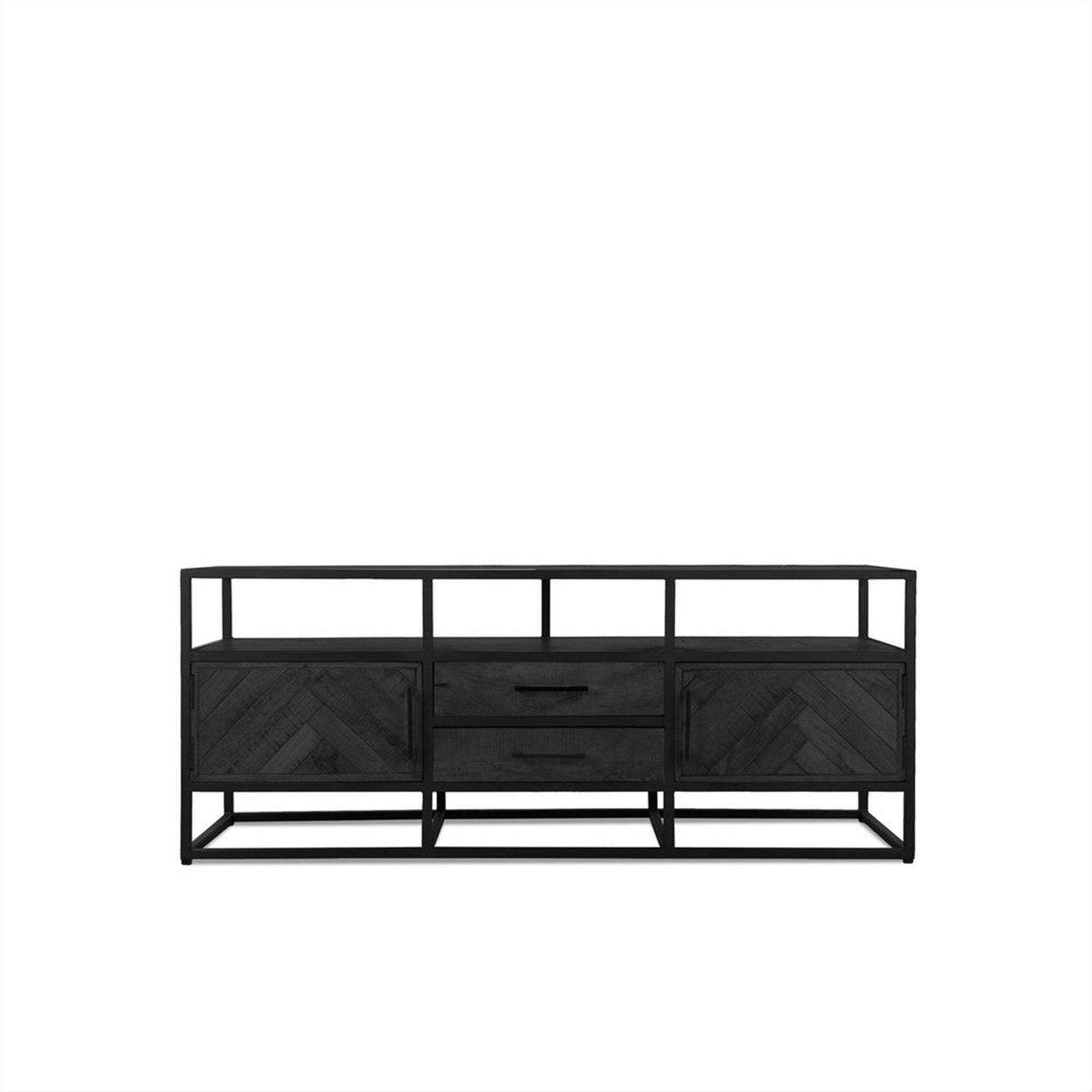 Sideboard Jax aus Metall und Mangoholz 150cm - Schwarz-Sideboards-Benoa-le canapé