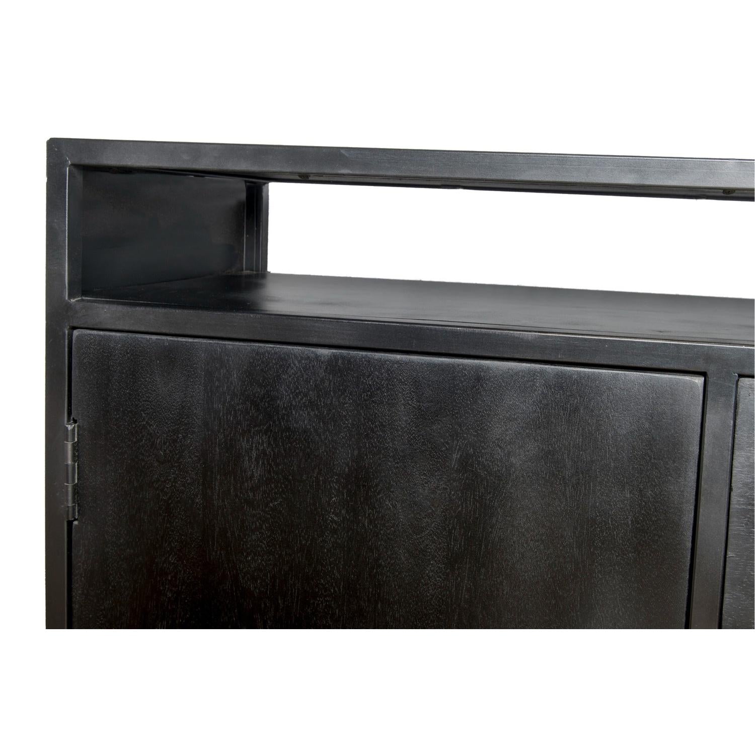 Sideboard Kala aus Mangoholz 150*40cm - Schwarz-Sideboards-Livingfurn-le canapé