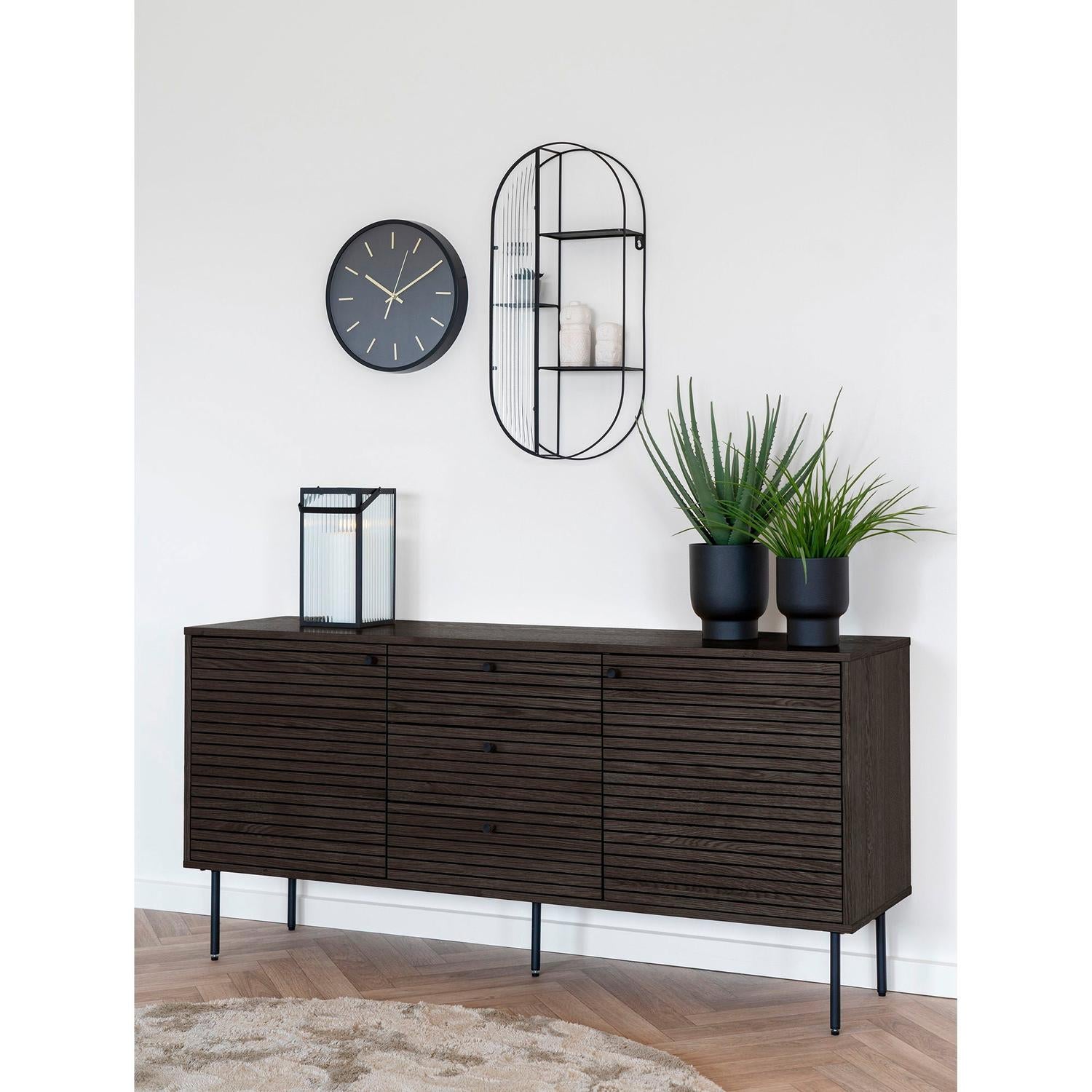 Sideboard Kyoto 150cm mit Schubladen mittig - Smoked (Dunkelbraun)-Sideboards-House Nordic-le canapé