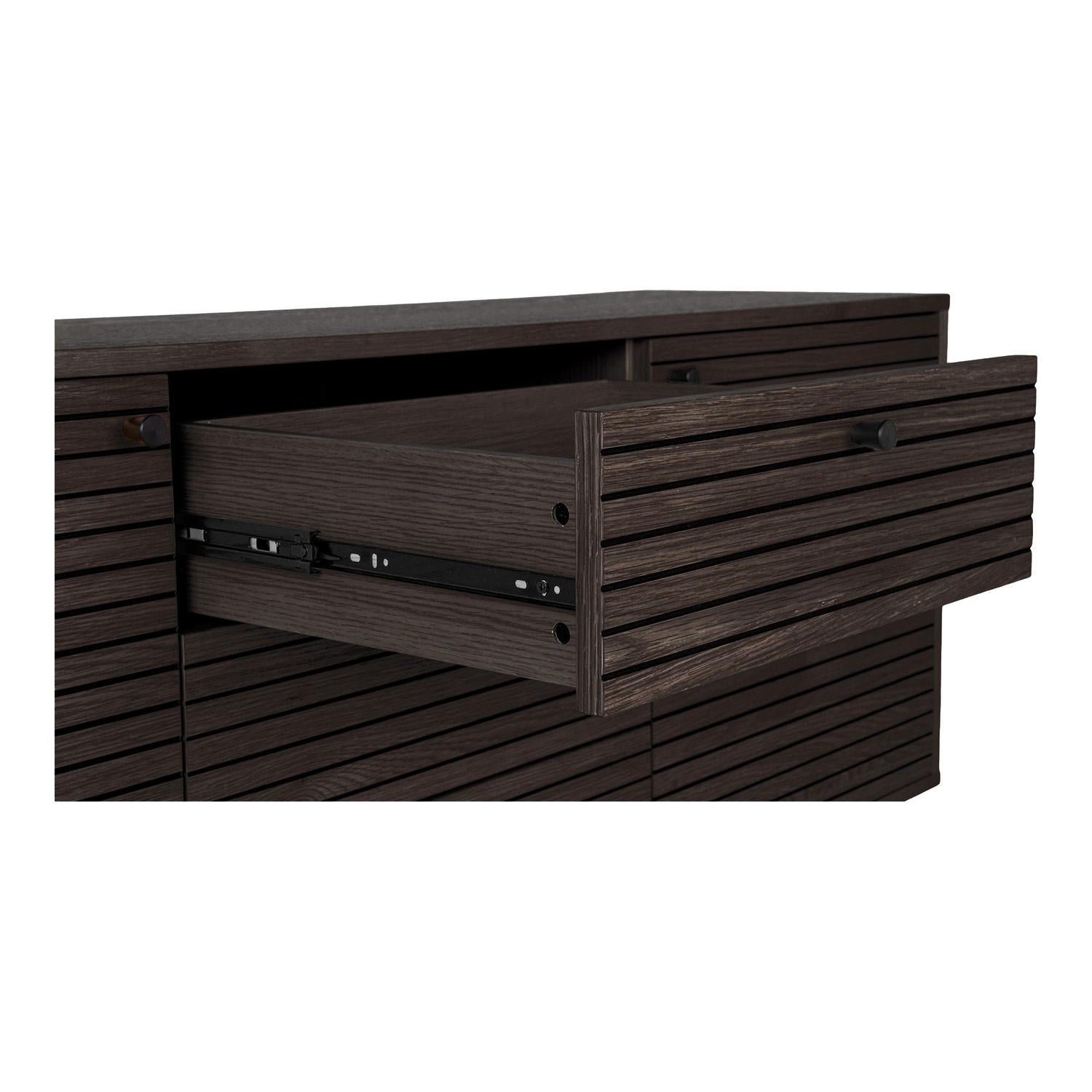 Sideboard Kyoto 150cm mit Schubladen mittig - Smoked (Dunkelbraun)-Sideboards-House Nordic-le canapé
