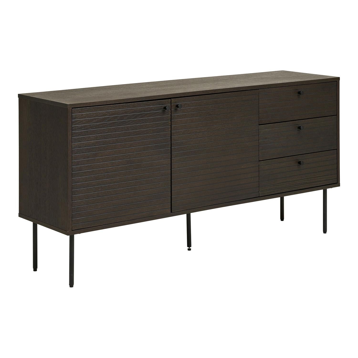 Sideboard Kyoto 150cm mit Schubladen rechts - Smoked (Dunkelbraun)-Sideboards-House Nordic-le canapé