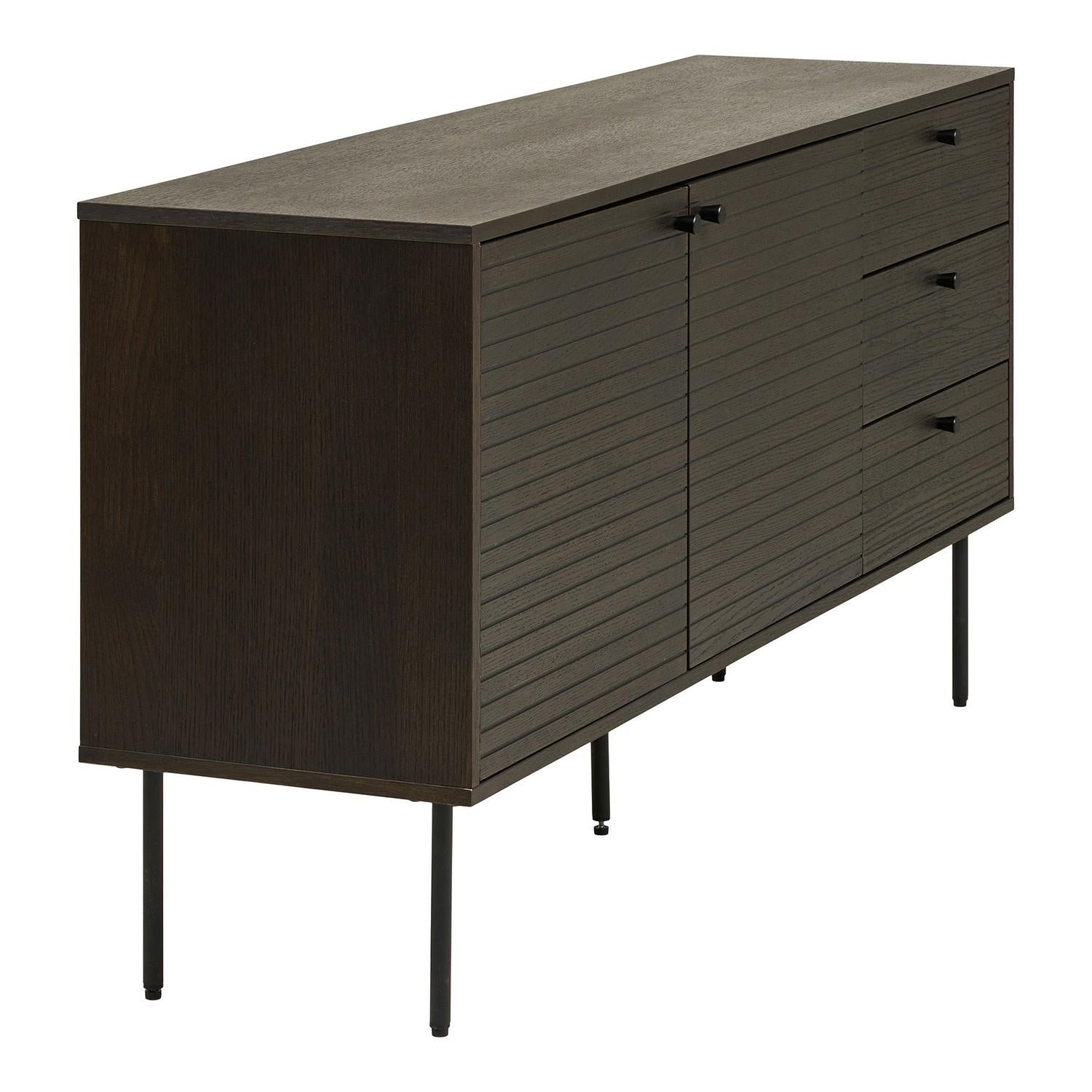 Sideboard Kyoto 150cm mit Schubladen rechts - Smoked (Dunkelbraun)-Sideboards-House Nordic-le canapé