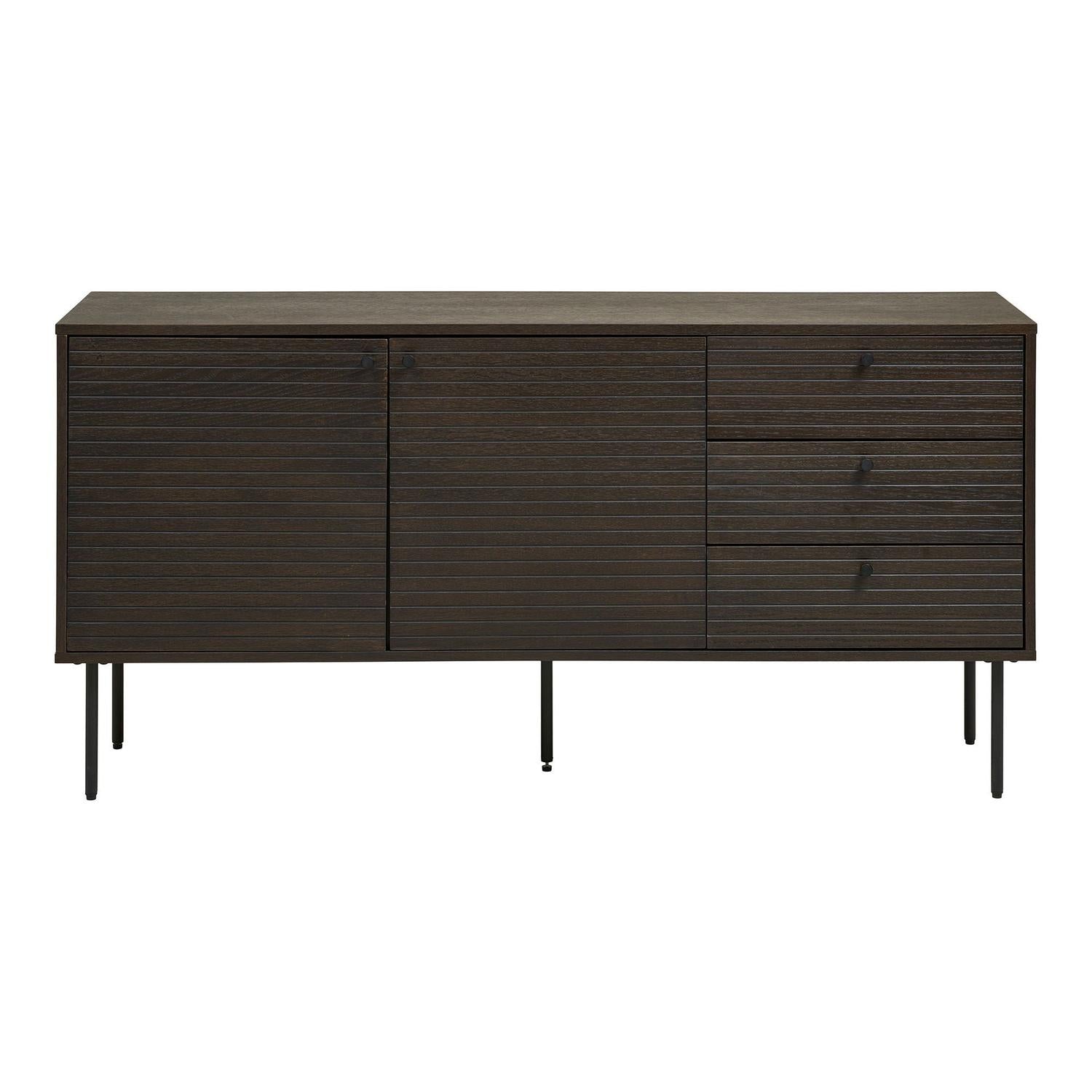 Sideboard Kyoto 150cm mit Schubladen rechts - Smoked (Dunkelbraun)-Sideboards-House Nordic-le canapé