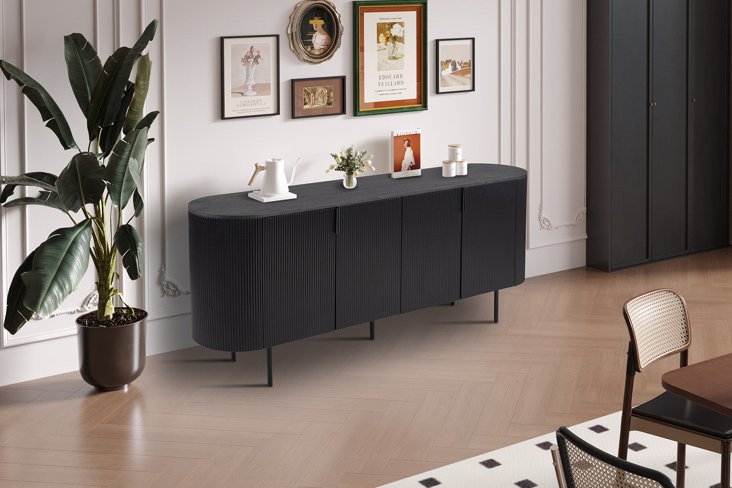 Sideboard Lagos 200cm - Dunkelbraun-Sideboards-Rousseau-le canapé