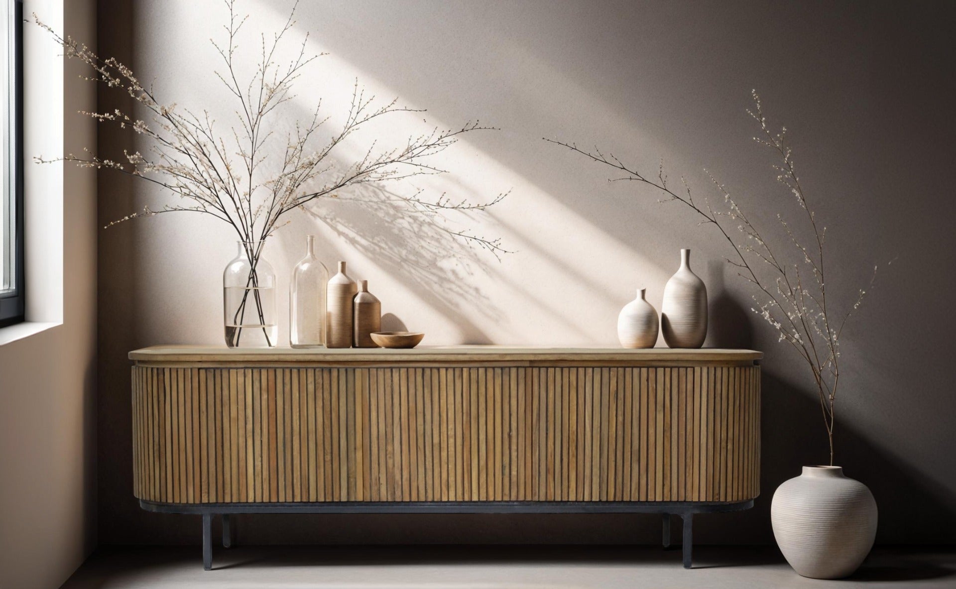 Sideboard Lausanne aus Teakholz 170cm - Braun-Sideboards-Livingfurn-le canapé