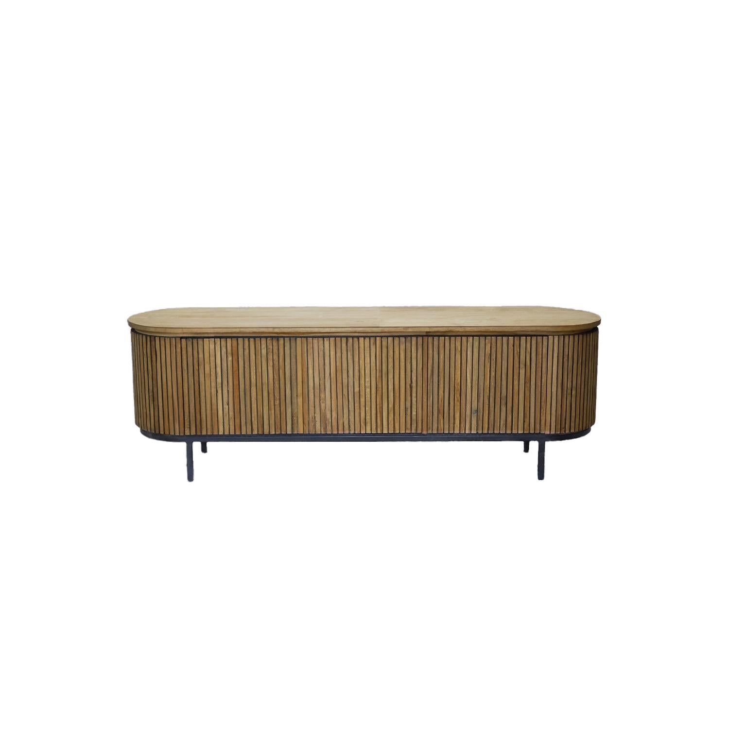 Sideboard Lausanne aus Teakholz 170cm - Braun-Sideboards-Livingfurn-le canapé