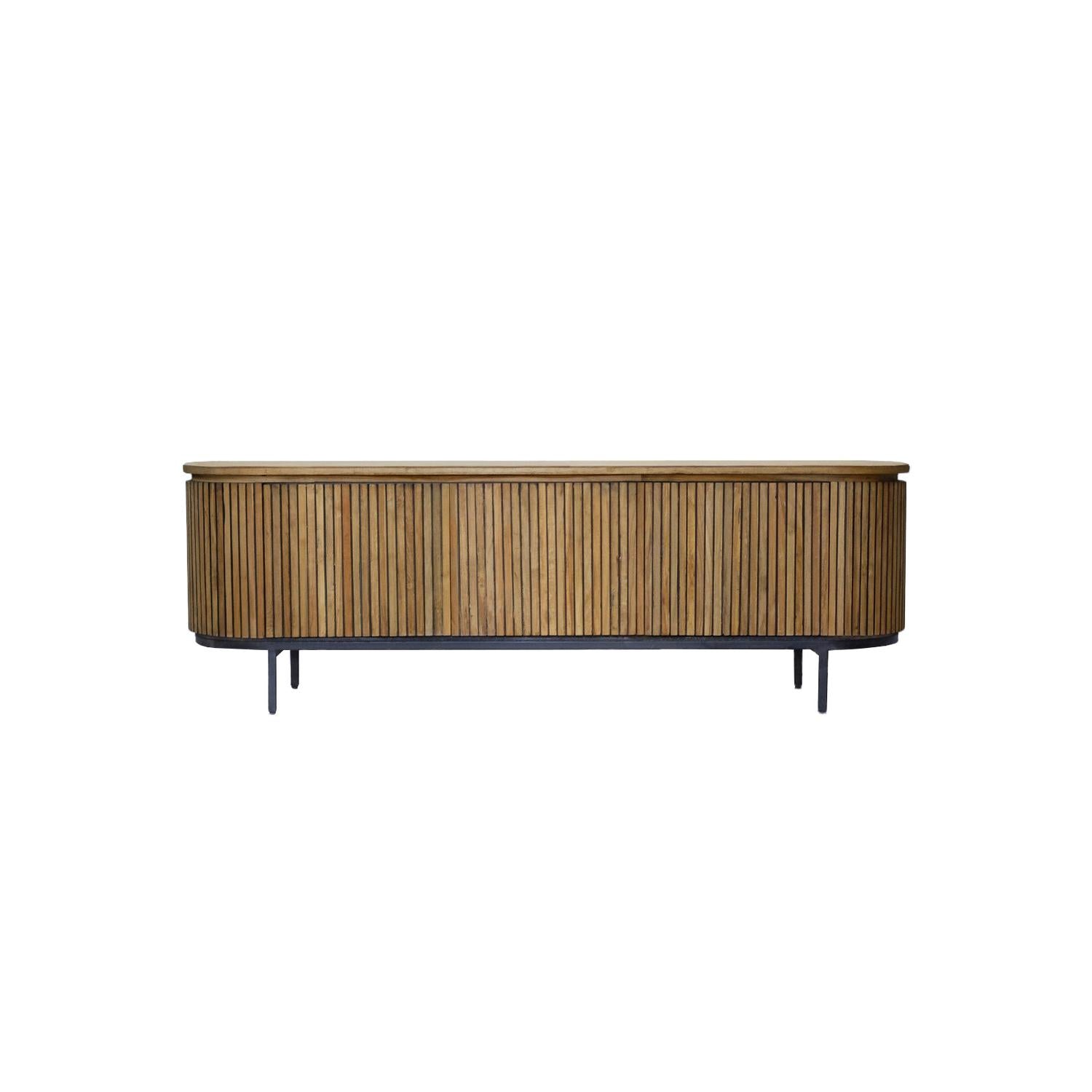 Sideboard Lausanne aus Teakholz 170cm - Braun-Sideboards-Livingfurn-le canapé