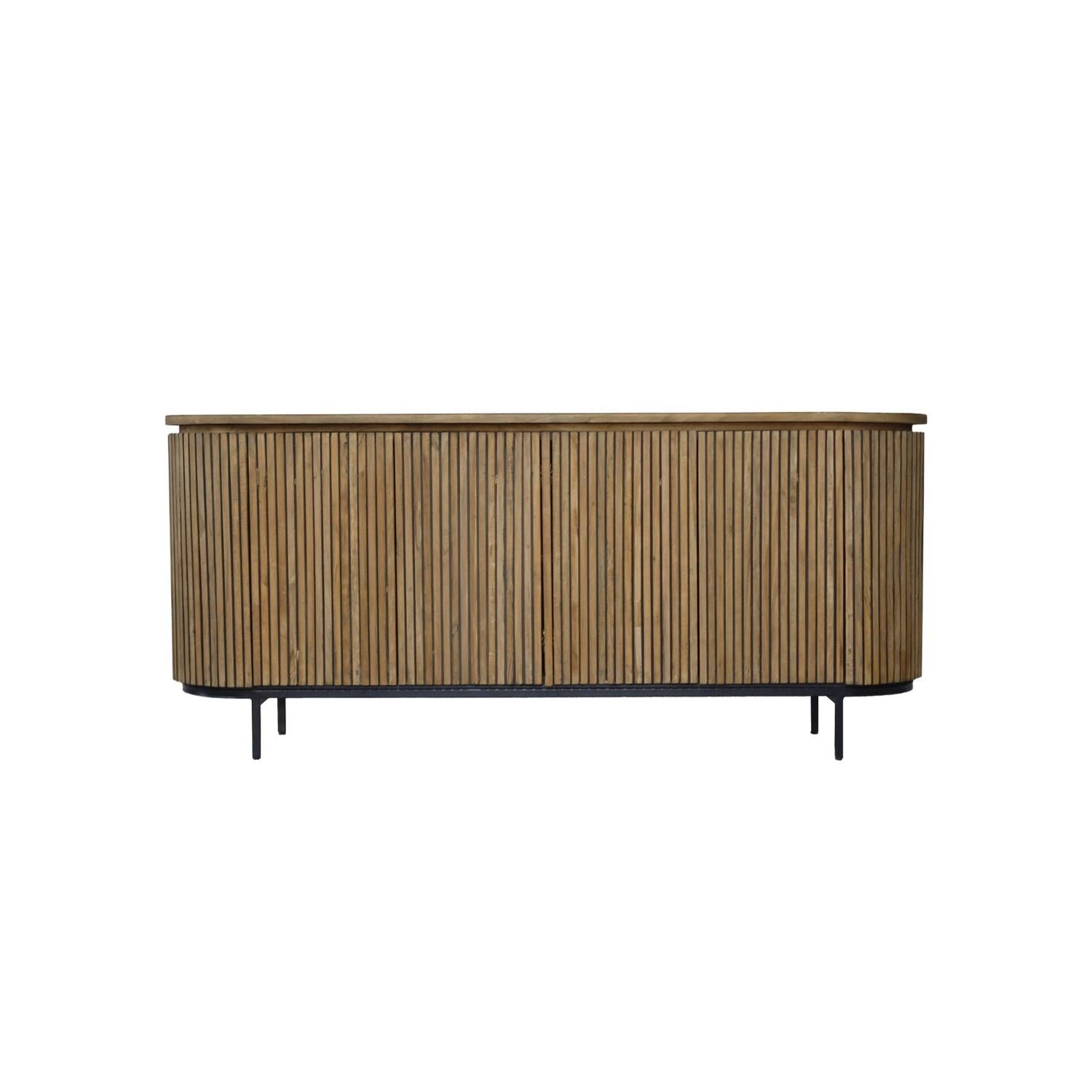 Sideboard Lausanne aus Teakholz 180cm - Braun-Sideboards-Livingfurn-le canapé