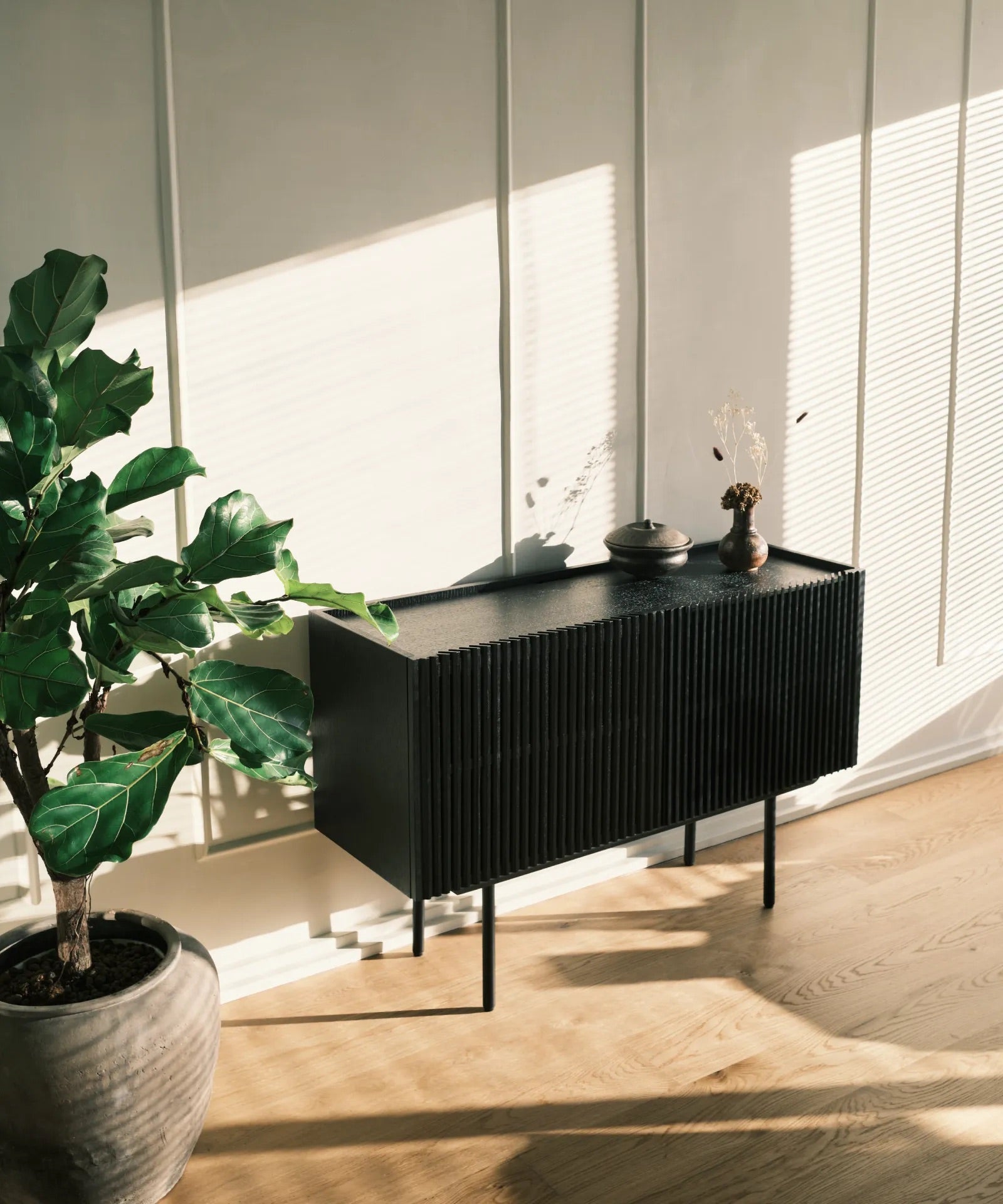 Sideboard Louvre 155cm - Schwarz-Njordec-le canapé
