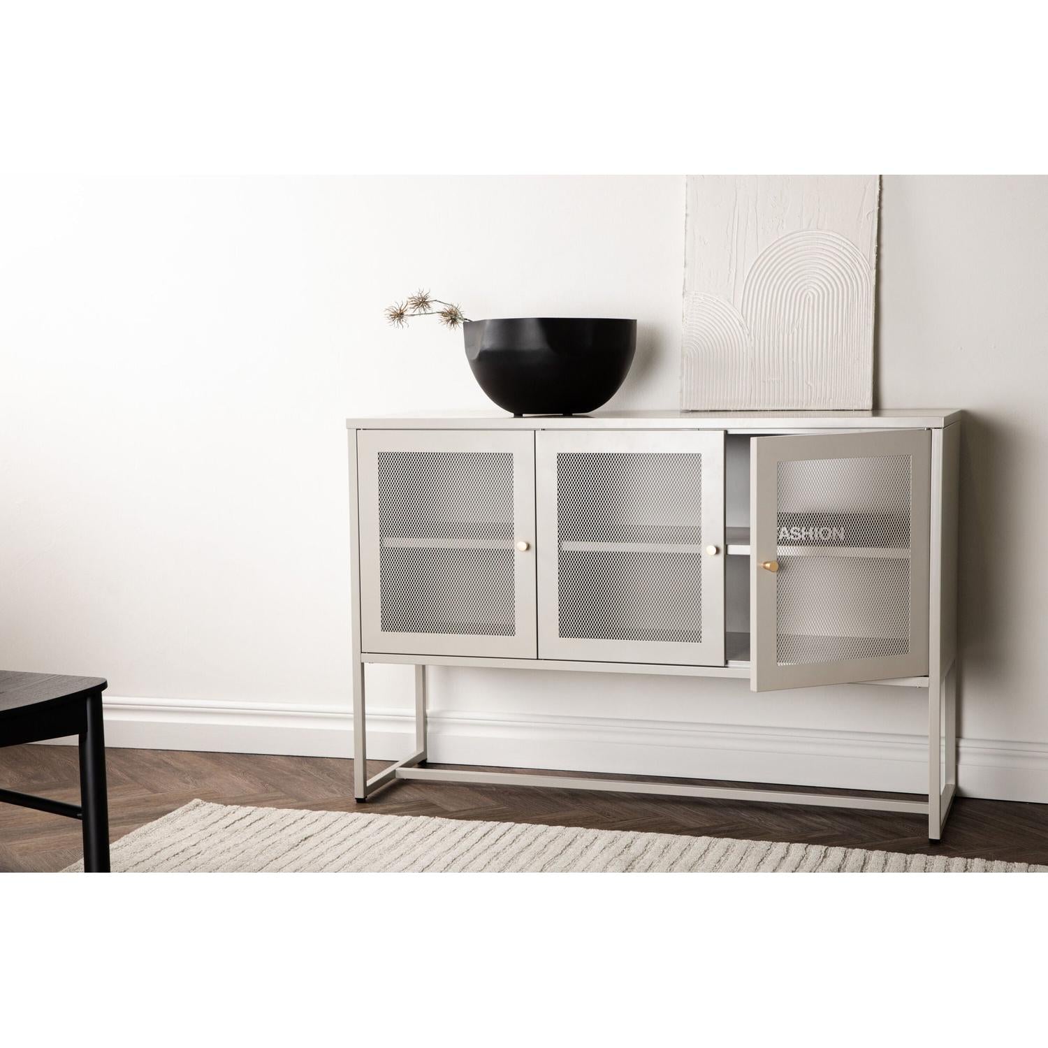 Sideboard Malla aus Metall 120cm - Beige-Sideboards-Venture Home-le canapé