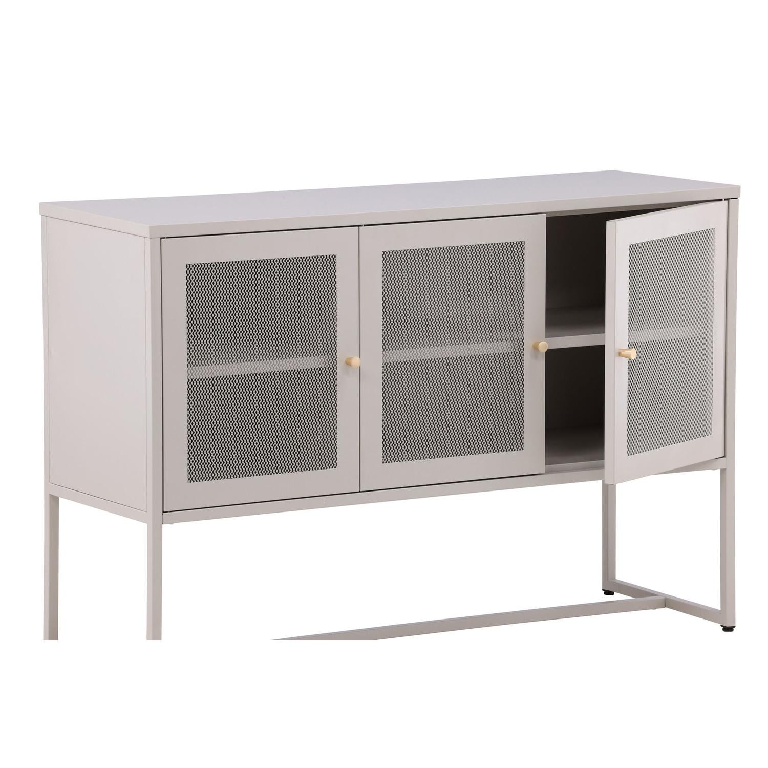 Sideboard Malla aus Metall 120cm - Beige-Sideboards-Venture Home-le canapé