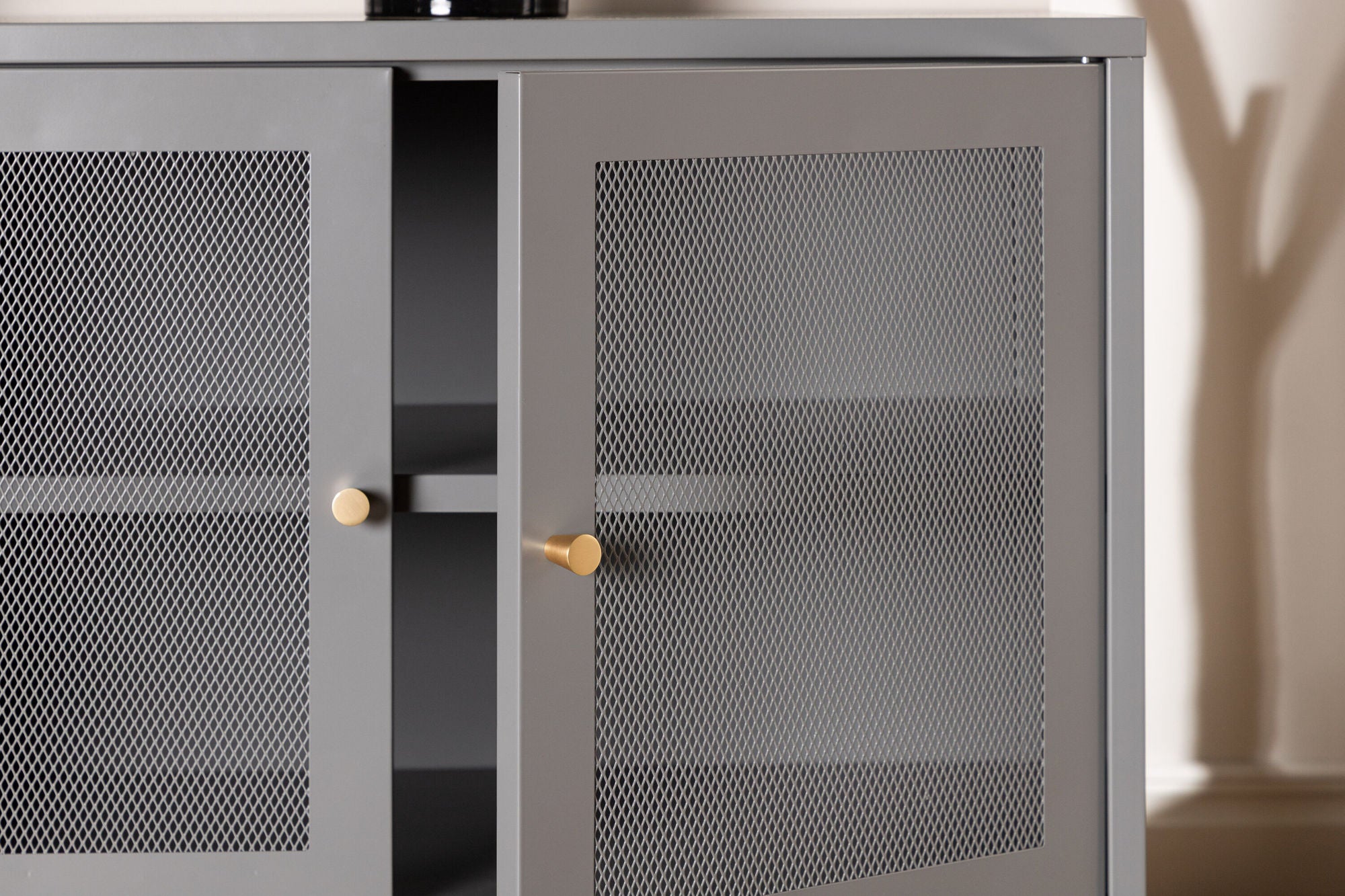 Sideboard Malla aus Metall 120cm - Hellgrau-Sideboards-Venture Home-le canapé