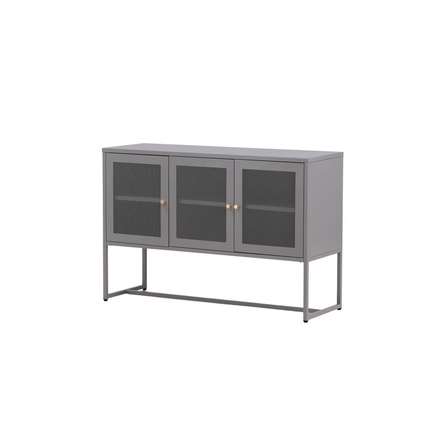 Sideboard Malla aus Metall 120cm - Hellgrau-Sideboards-Venture Home-le canapé