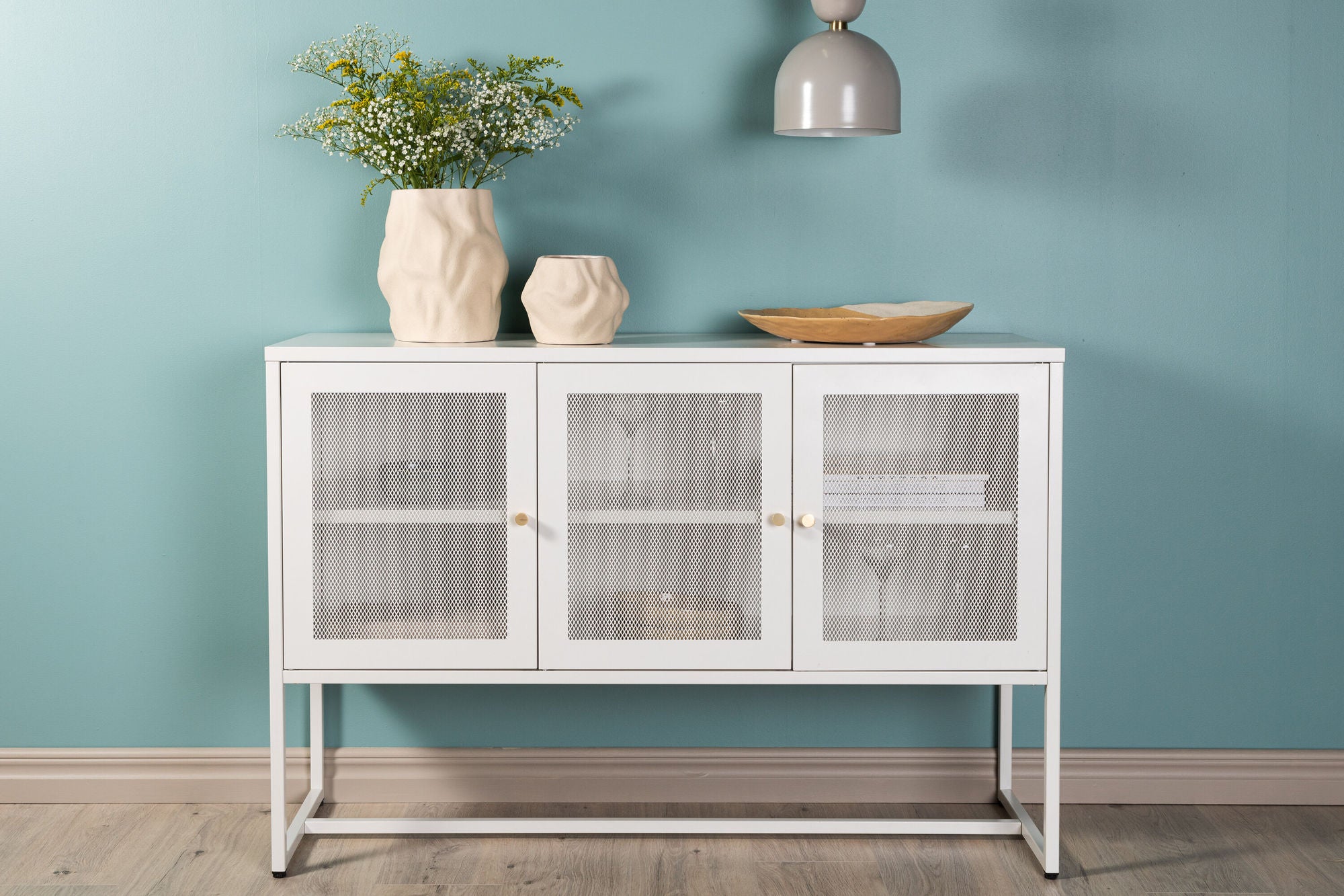 Sideboard Malla aus Metall 120cm - Weiß-Sideboards-Venture Home-le canapé