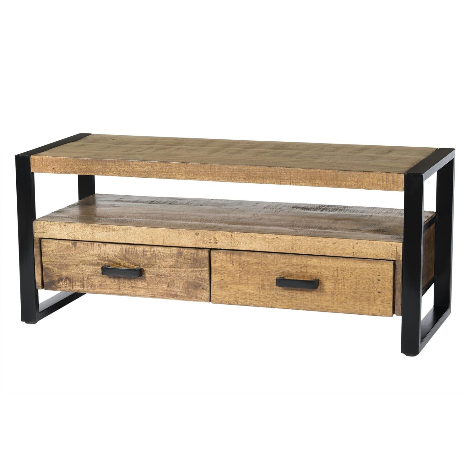 Sideboard Nairobi aus Mangoholz 120cm - Braun-Sideboards-Livingfurn-le canapé
