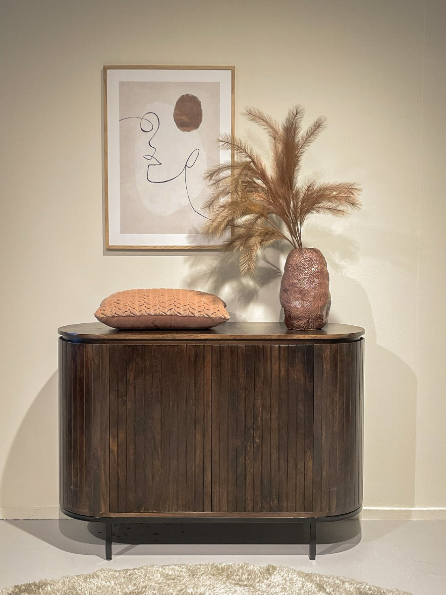 Sideboard Noor aus Mangoholz 115cm - Dunkelbraun-Sideboards-Livingfurn-le canapé