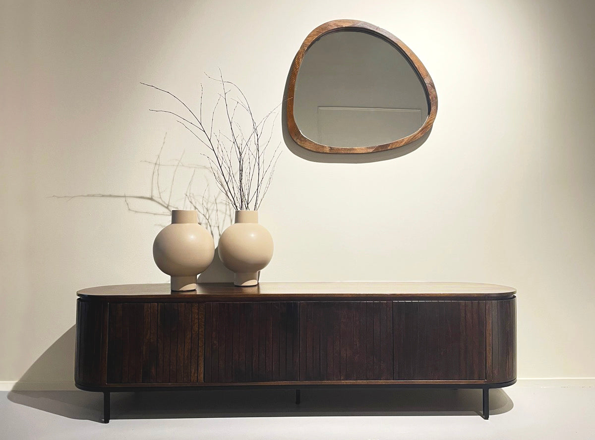 Sideboard Noor aus Mangoholz 170cm - Dunkelbraun-Sideboards-Livingfurn-le canapé