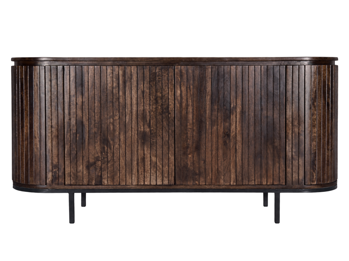 Sideboard Noor aus Mangoholz 170cm - Dunkelbraun-Sideboards-Livingfurn-le canapé