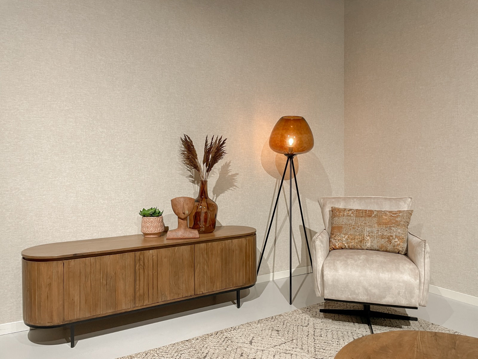 Sideboard Noor aus Mangoholz 170cm - Hellbraun-Sideboards-Livingfurn-le canapé