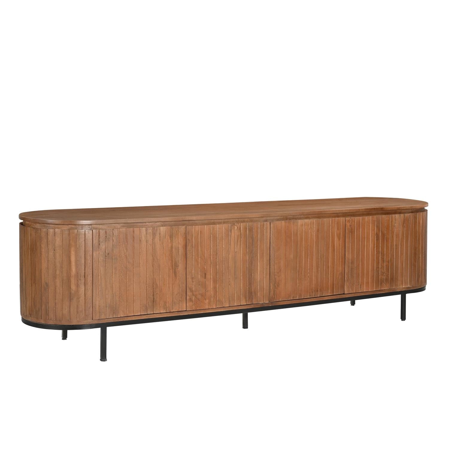 Sideboard Noor aus Mangoholz 210cm - Hellbraun-Sideboards-Livingfurn-le canapé