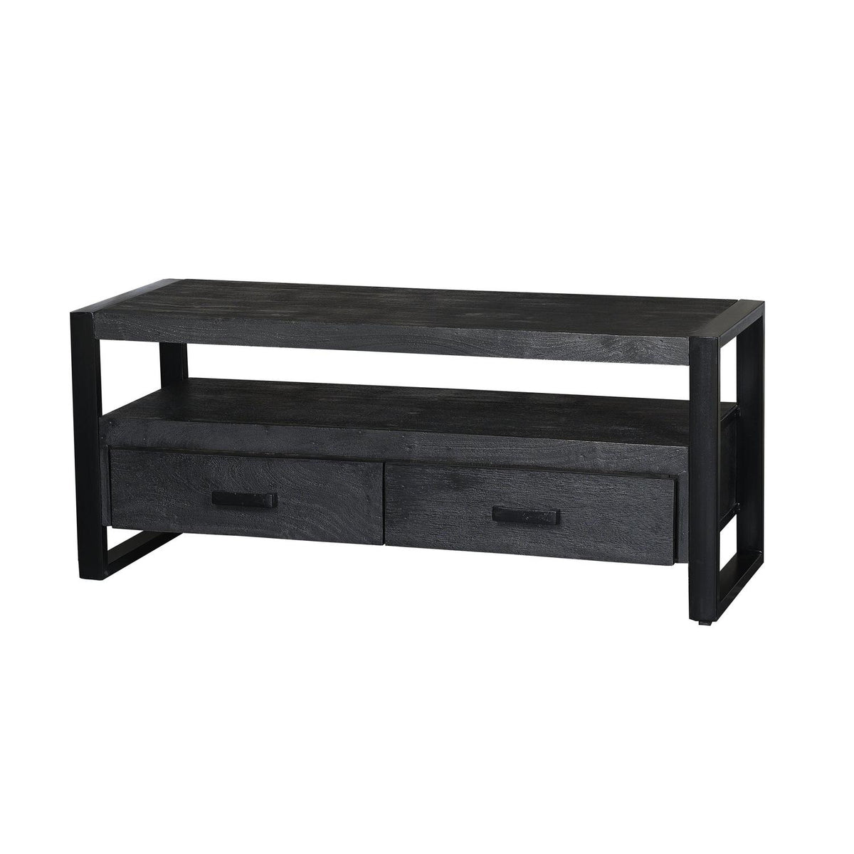 Sideboard Norris 120cm aus Massivholz - Schwarz-Sideboards-Livingfurn-le canapé