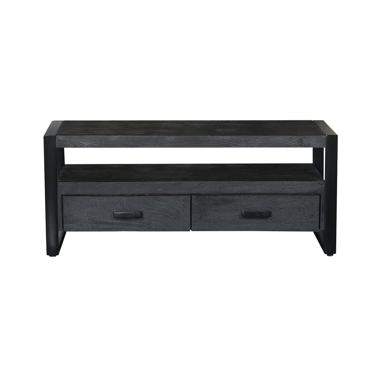 Sideboard Norris 120cm aus Massivholz - Schwarz-Sideboards-Livingfurn-le canapé