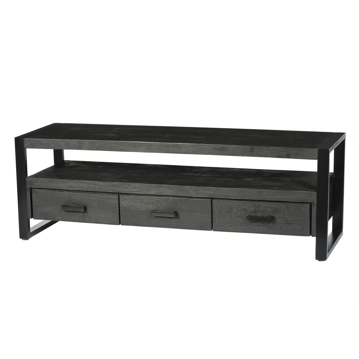 Sideboard Norris aus Mangoholz 150cm - Schwarz-Sideboards-Livingfurn-le canapé