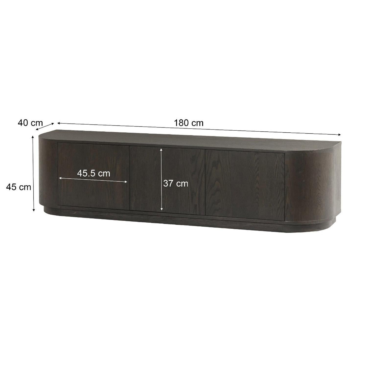 Sideboard Novero 180cm - Dunkelbraun-Sideboards-Livingfurn-le canapé