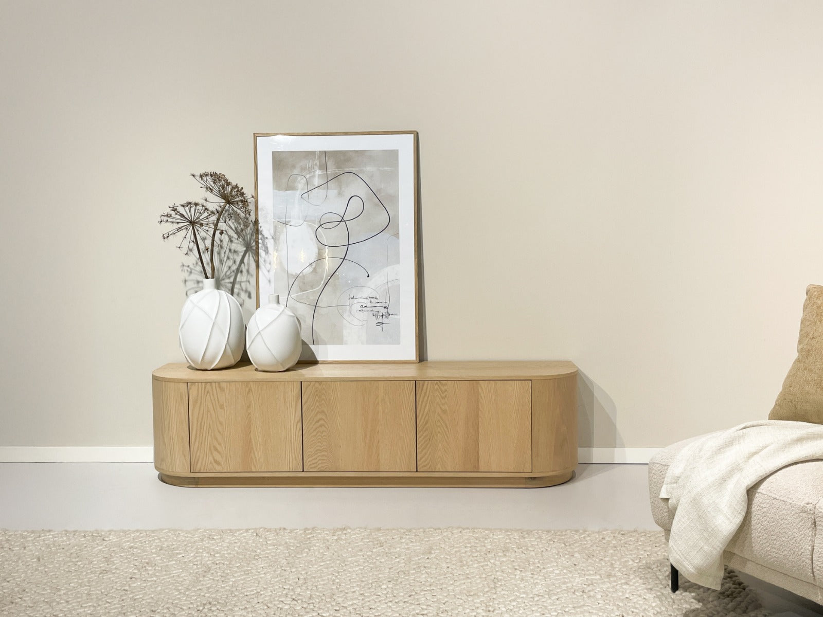 Sideboard Novero 180cm - Hellbraun-Sideboards-Livingfurn-le canapé
