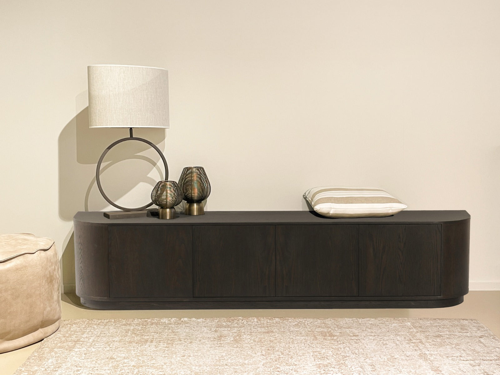 Sideboard Novero 220cm - Dunkelbraun-Sideboards-Livingfurn-le canapé