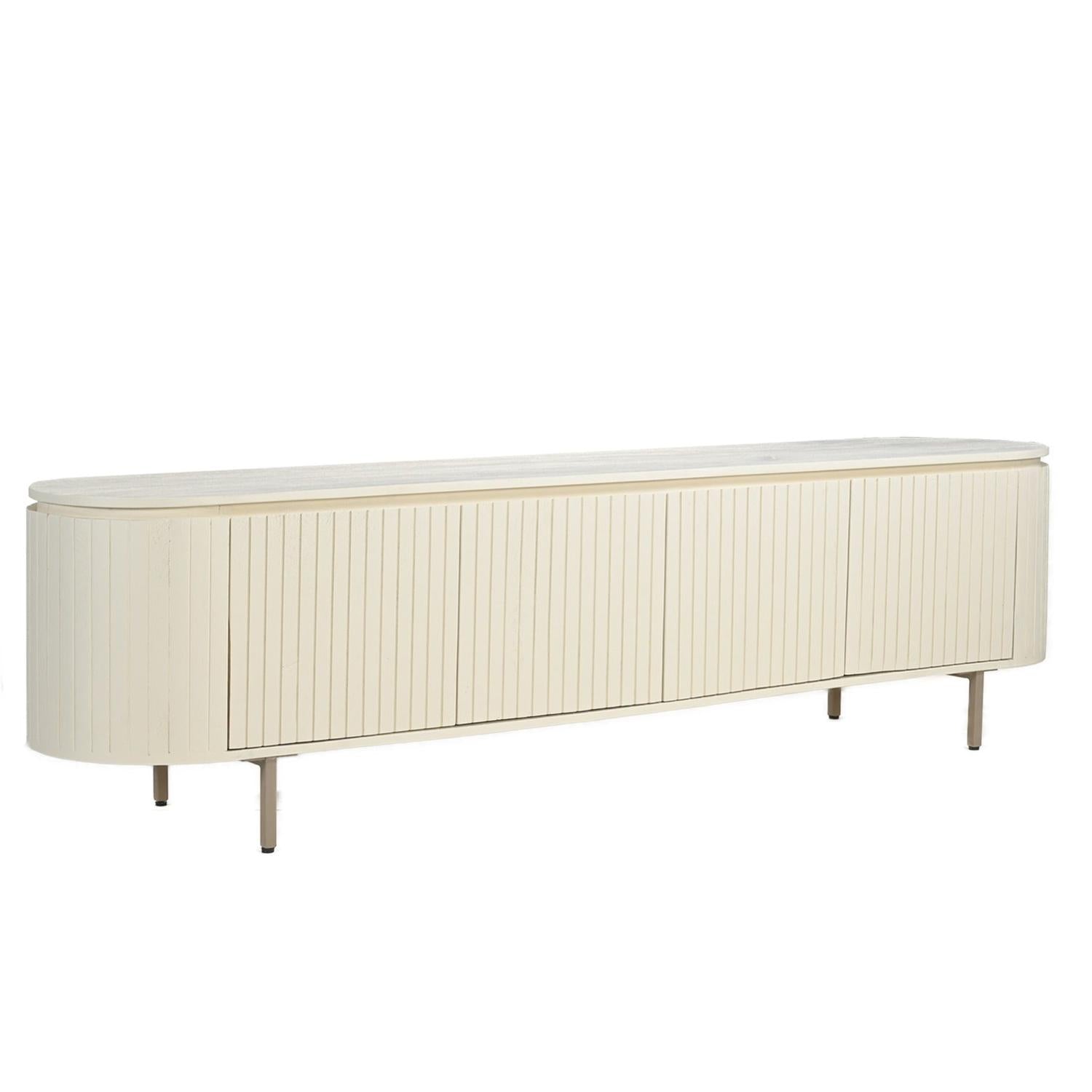 Sideboard Patou aus Mangoholz 210cm - Cremeweiß-Sideboards-Livingfurn-le canapé