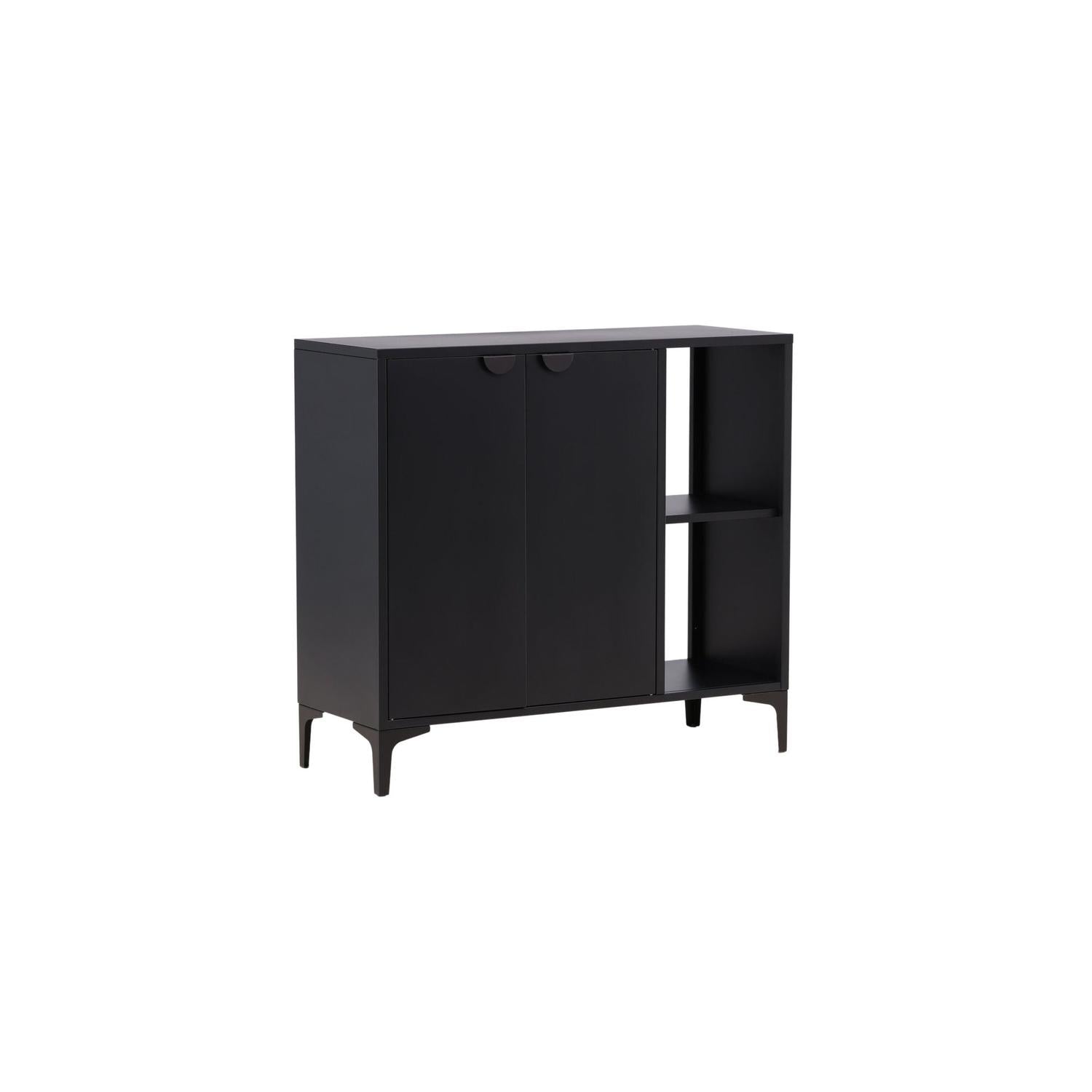 Sideboard Piring 110cm - Schwarz-Sideboards-Venture Home-le canapé