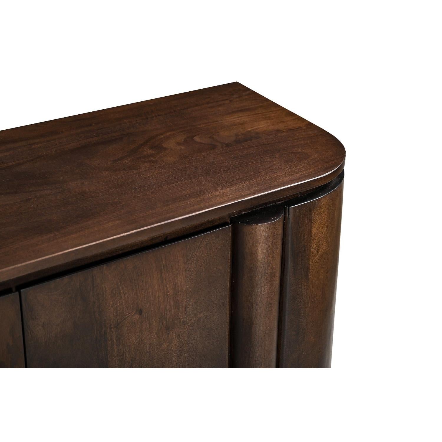 Sideboard Salano aus Mangoholz - Dunkelbraun-Sideboards-Livingfurn-le canapé