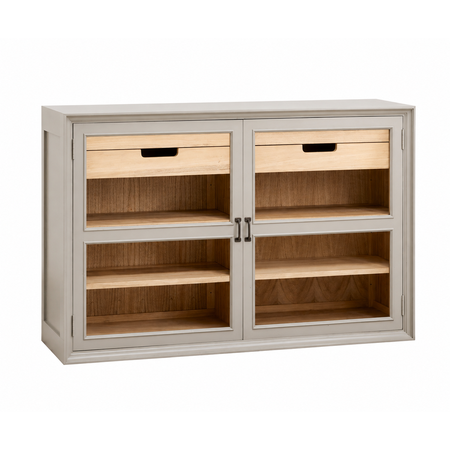 Sideboard Viva aus Gmelina Holz mit 2 Türen - Grau-Sideboards-Nordal A/S-le canapé