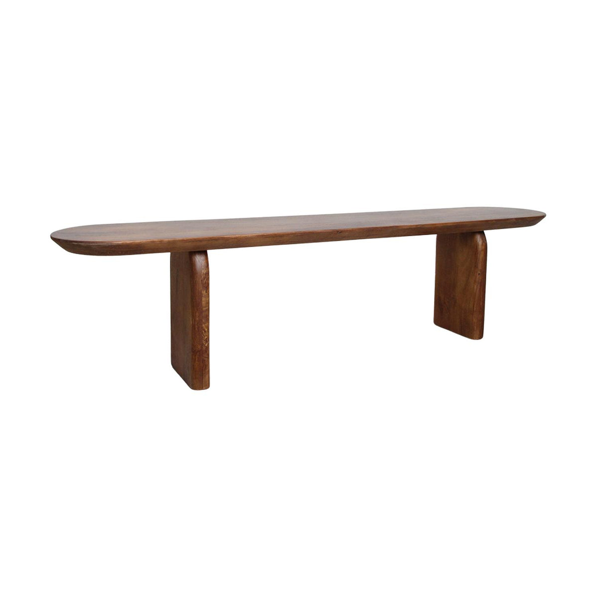 Sitzbank Bullnose aus Mangoholz 180cm - Dunkelbraun-Bänke-Raw Materials-le canapé