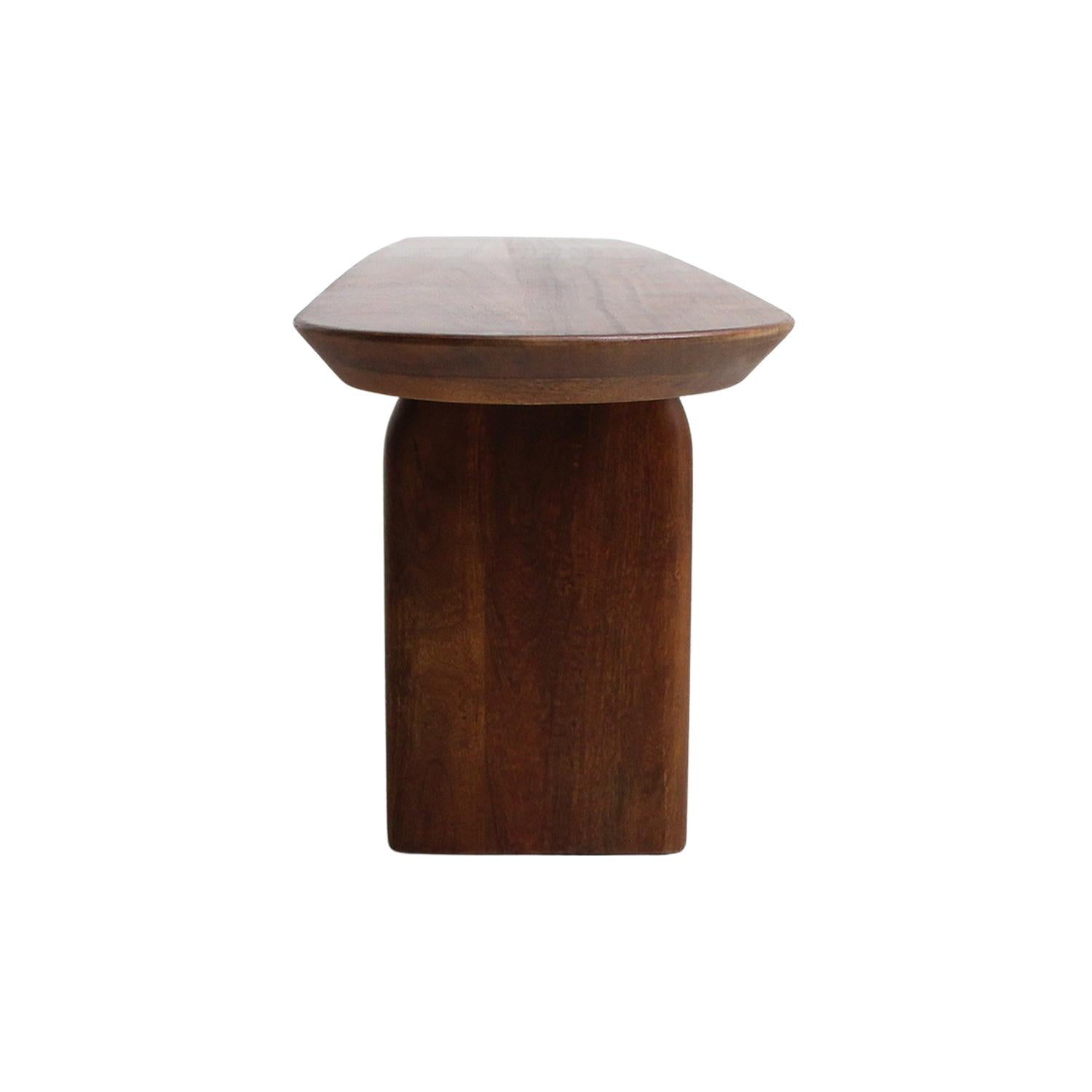 Sitzbank Bullnose aus Mangoholz 180cm - Dunkelbraun-Bänke-Raw Materials-le canapé