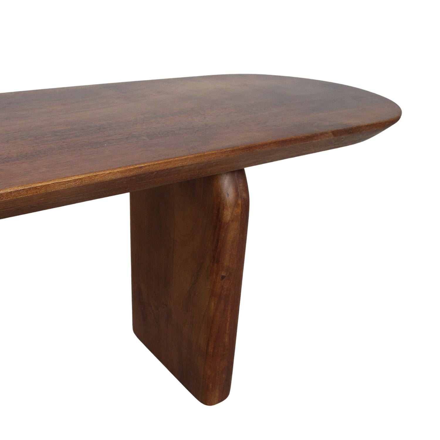 Sitzbank Bullnose aus Mangoholz 180cm - Dunkelbraun-Bänke-Raw Materials-le canapé