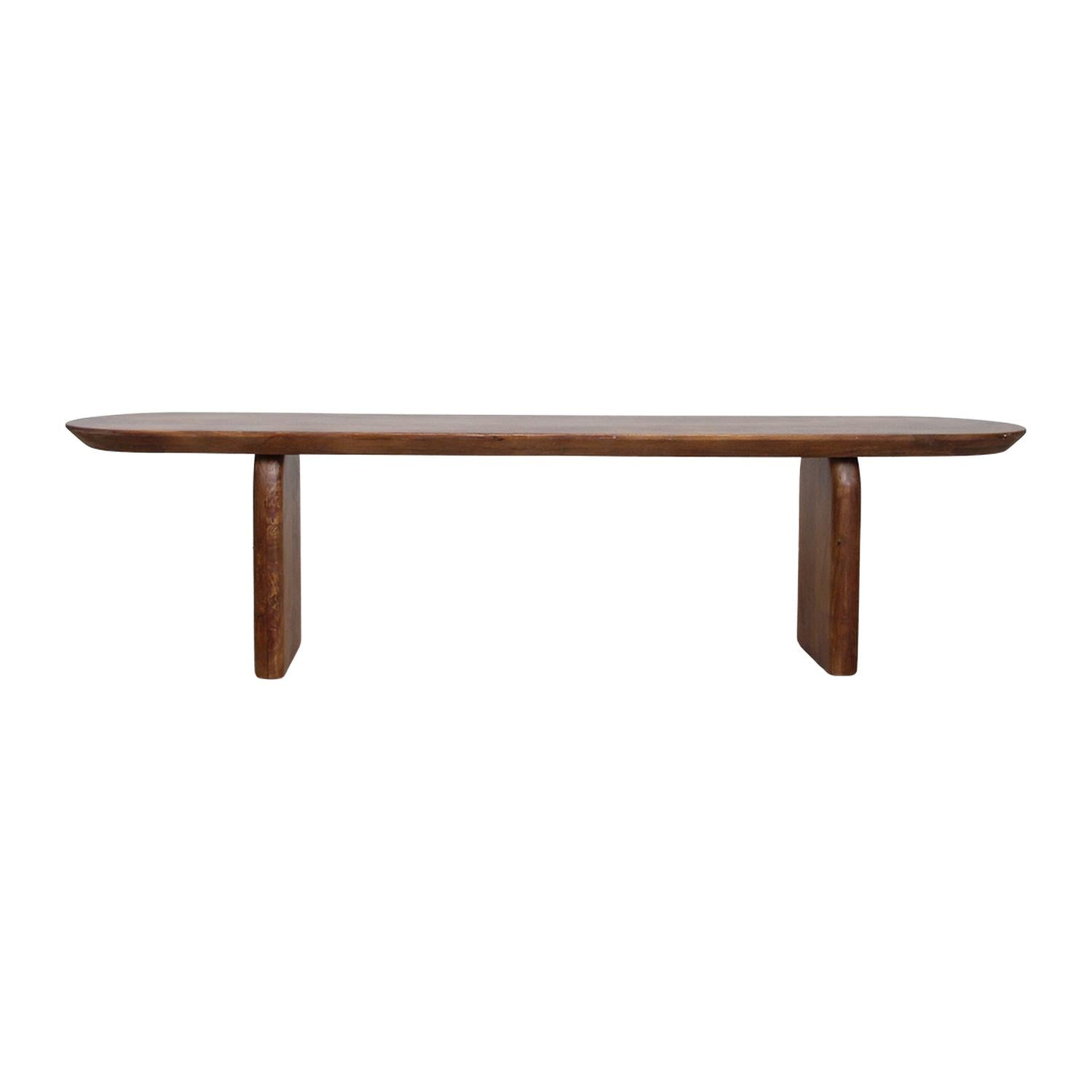 Sitzbank Bullnose aus Mangoholz 180cm - Dunkelbraun-Bänke-Raw Materials-le canapé