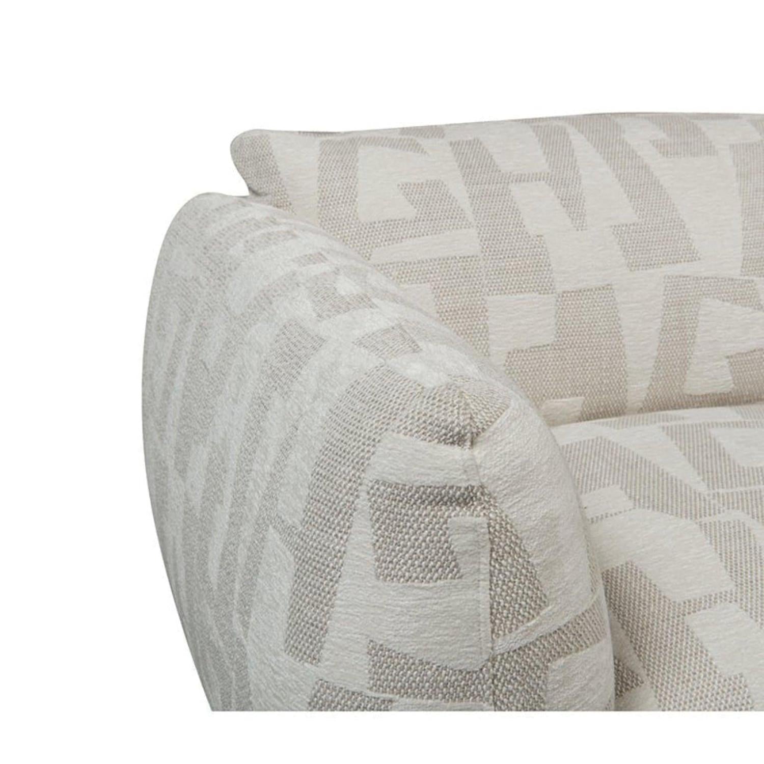 Sofa Amsterdam als 4-Sitzer + Ottoman - White Glyphs-4-Sitzer Sofa-Pole to Pole-le canapé