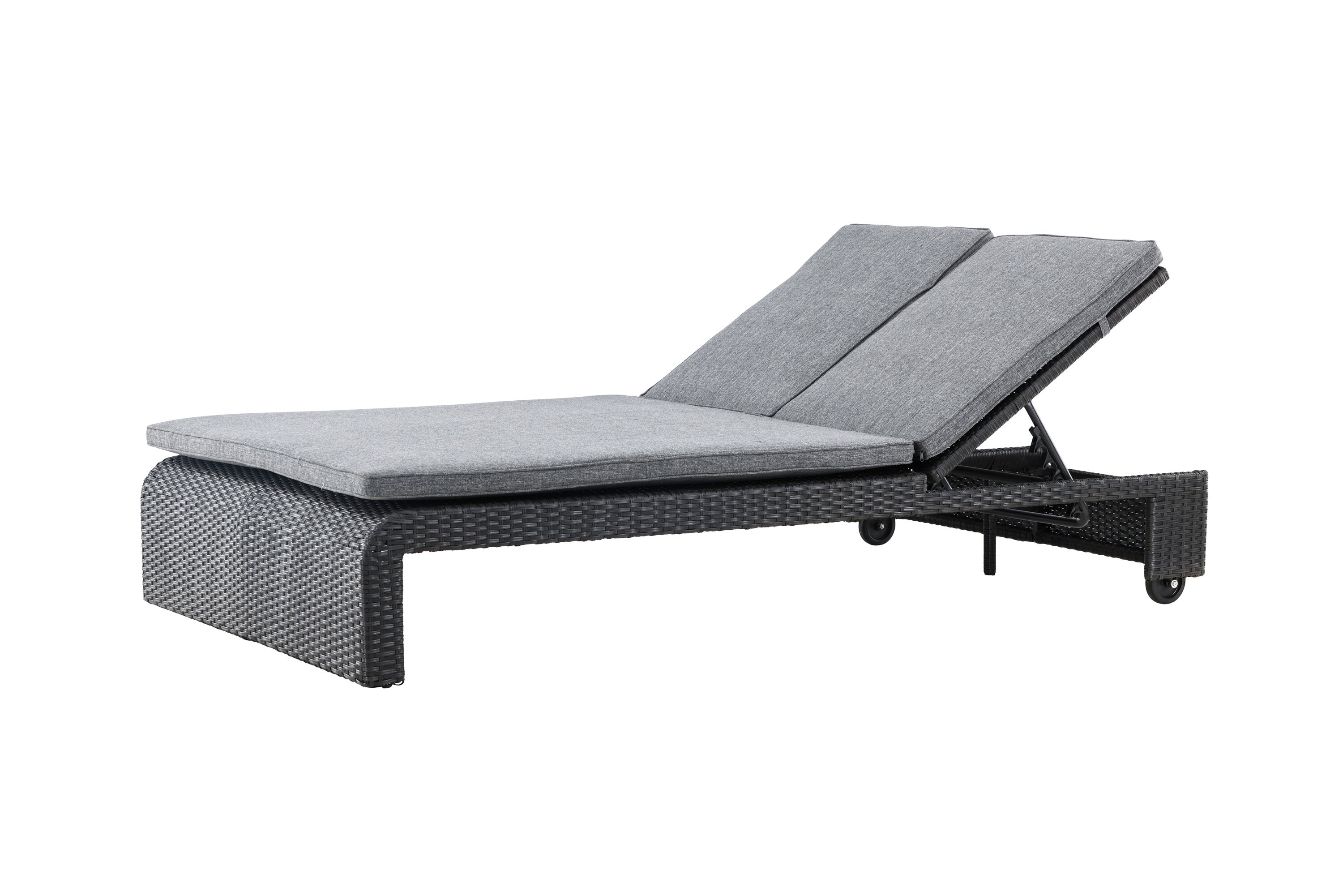 Sonnenliege London aus Polyrattan - Grau-Sonnenliegen-Venture Home-le canapé