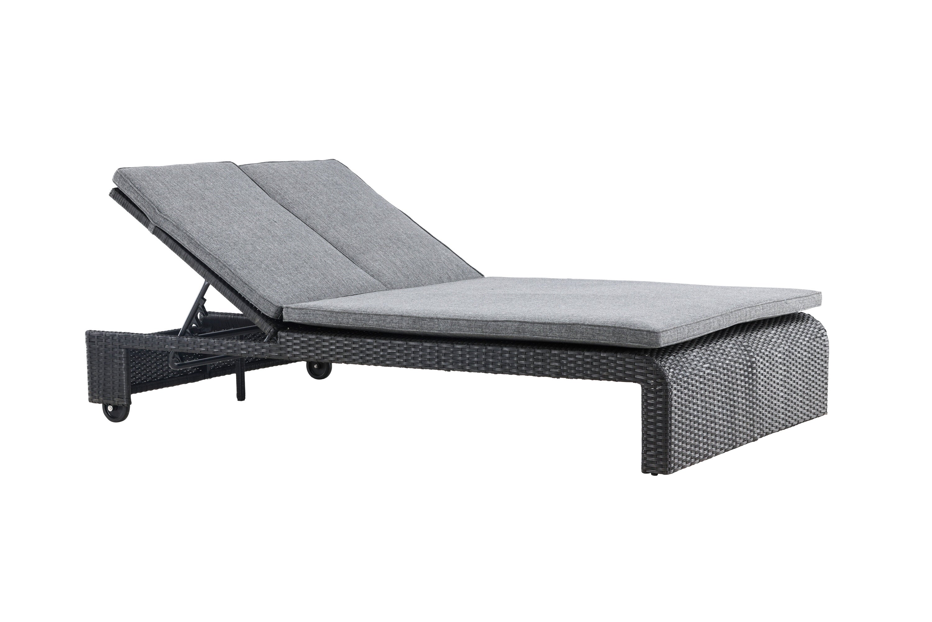 Sonnenliege London aus Polyrattan - Grau-Sonnenliegen-Venture Home-le canapé